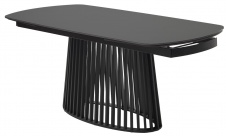Стол DESIO 180 PURE BLACK SOLID CERAMIC Черный мрамор матовый, керамика/Черный каркас, ®DISAUR