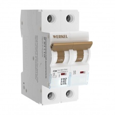 Автоматический выключатель Werkel 2P 20A C 6kA W902P206 4690389192722